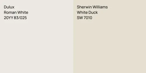 20YY 83/025 Roman White vs SW 7010 White Duck
