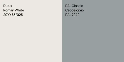 20YY 83/025 Roman White vs RAL 7040 Серое окно