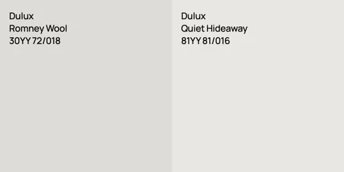 30YY 72/018 Romney Wool vs 81YY 81/016 Quiet Hideaway