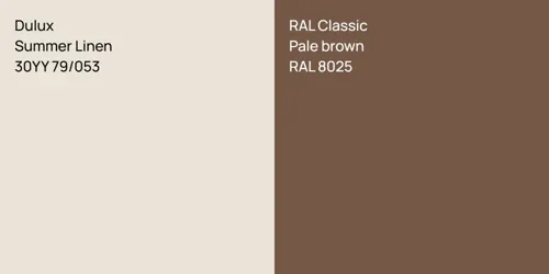 30YY 79/053 Summer Linen vs RAL 8025  Pale brown