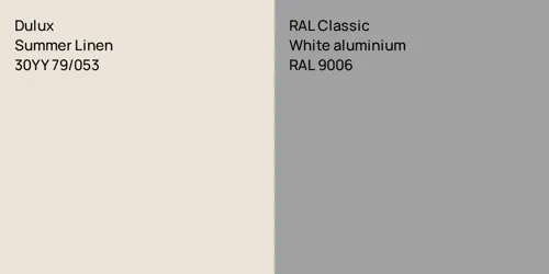 30YY 79/053 Summer Linen vs RAL 9006  White aluminium