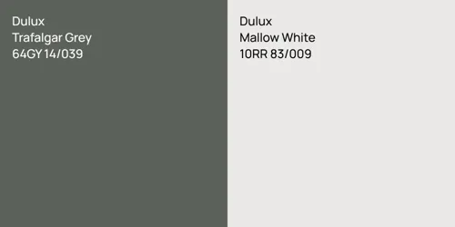 64GY 14/039 Trafalgar Grey vs 10RR 83/009 Mallow White