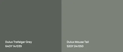 64GY 14/039 Trafalgar Grey vs 52GY 24/050 Mouse Tail