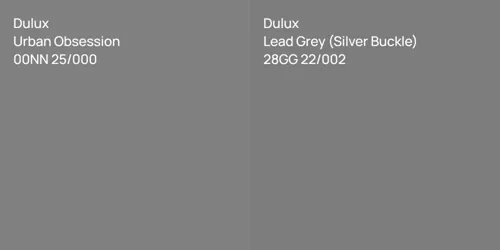 00NN 25/000 Urban Obsession vs 28GG 22/002 Lead Grey (Silver Buckle)