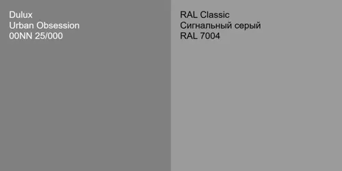 00NN 25/000 Urban Obsession vs RAL 7004 Сигнальный серый
