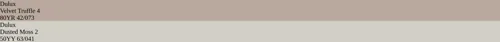 80YR 42/073 Velvet Truffle 4 vs 50YY 63/041 Dusted Moss 2