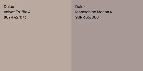 80YR 42/073 Velvet Truffle 4 vs 90RR 35/060 Maraschino Mocha 4