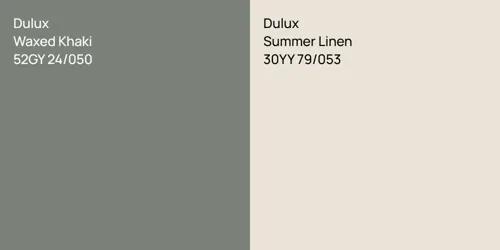 52GY 24/050 Waxed Khaki vs 30YY 79/053 Summer Linen