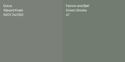 52GY 24/050 Waxed Khaki vs 47 Green Smoke