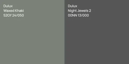 52GY 24/050 Waxed Khaki vs 00NN 13/000 Night Jewels 2