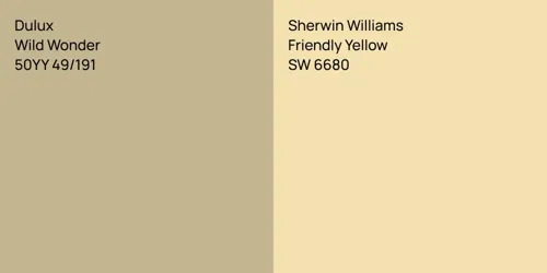 50YY 49/191 Wild Wonder vs SW 6680 Friendly Yellow