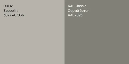 30YY 46/036 Zeppelin vs RAL 7023 Серый бетон