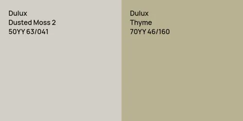 50YY 63/041 Dusted Moss 2 vs 70YY 46/160 Thyme