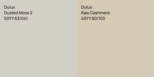 50YY 63/041 Dusted Moss 2 vs 40YY 60/103 Raw Cashmere