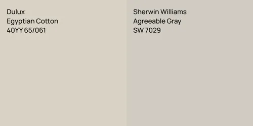 40YY 65/061 Egyptian Cotton vs SW 7029 Agreeable Gray