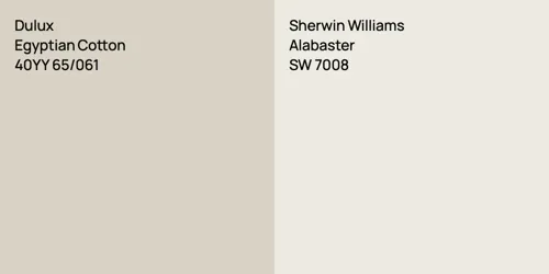 40YY 65/061 Egyptian Cotton vs SW 7008 Alabaster