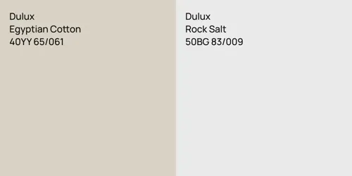 40YY 65/061 Egyptian Cotton vs 50BG 83/009 Rock Salt