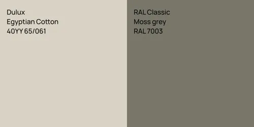 40YY 65/061 Egyptian Cotton vs RAL 7003 Moss grey