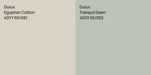 40YY 65/061 Egyptian Cotton vs 45GY 55/052 Tranquil Dawn