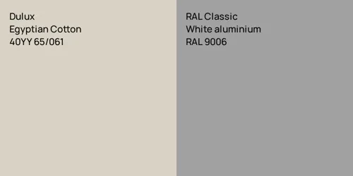 40YY 65/061 Egyptian Cotton vs RAL 9006 White aluminium