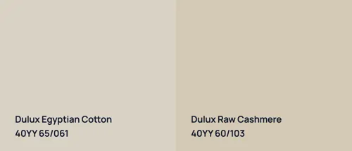 40YY 65/061 Egyptian Cotton vs 40YY 60/103 Raw Cashmere