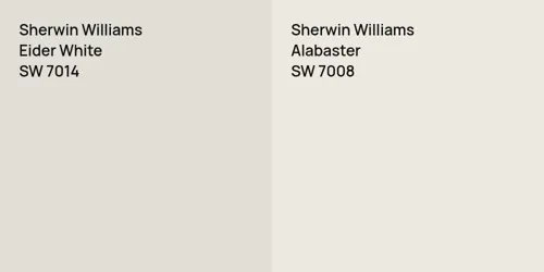 SW 7014 Eider White vs SW 7008 Alabaster