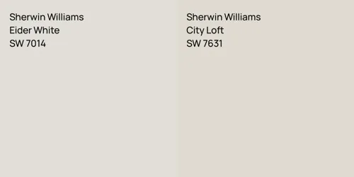 SW 7014 Eider White vs SW 7631 City Loft