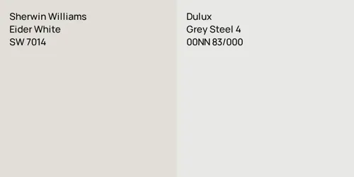 SW 7014 Eider White vs 00NN 83/000 Grey Steel 4