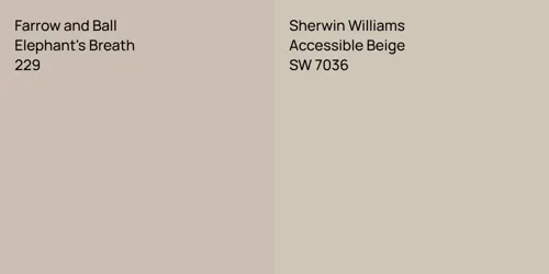 229 Elephant's Breath vs SW 7036 Accessible Beige