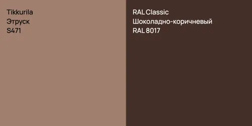 S471 Этруск vs RAL 8017 Шоколадно-коричневый