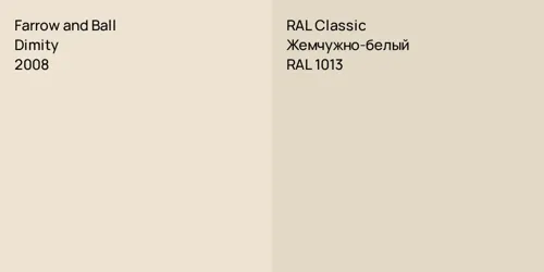 2008 Dimity vs RAL 1013 Жемчужно-белый
