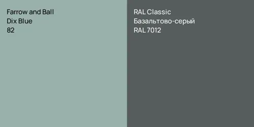 82 Dix Blue vs RAL 7012 Базальтово-серый