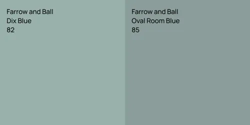 82 Dix Blue vs 85 Oval Room Blue
