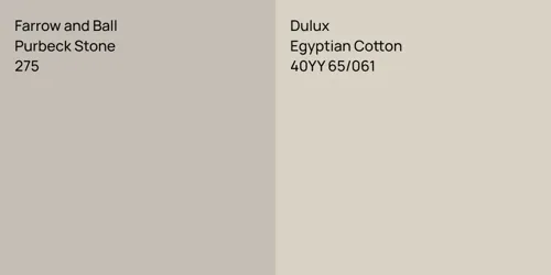 275 Purbeck Stone vs 40YY 65/061 Egyptian Cotton