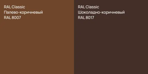 RAL 8007 Палево-коричневый vs RAL 8017 Шоколадно-коричневый