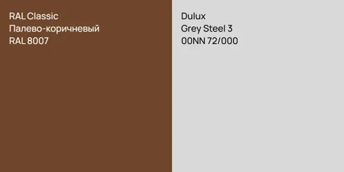 RAL 8007 Палево-коричневый vs 00NN 72/000 Grey Steel 3