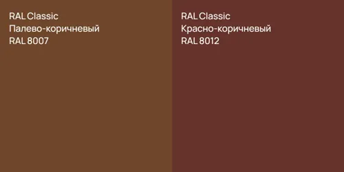 RAL 8007 Палево-коричневый vs RAL 8012 Красно-коричневый
