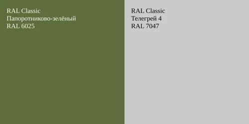 RAL 6025 Папоротниково-зелёный vs RAL 7047 Телегрей 4