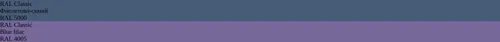 RAL 5000 Фиолетово-синий vs RAL 4005  Blue lilac