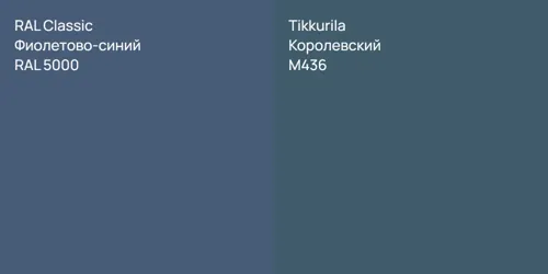 RAL 5000 Фиолетово-синий vs M436 Королевский