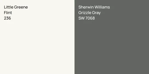 236 Flint vs SW 7068 Grizzle Gray