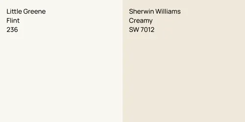 236 Flint vs SW 7012 Creamy