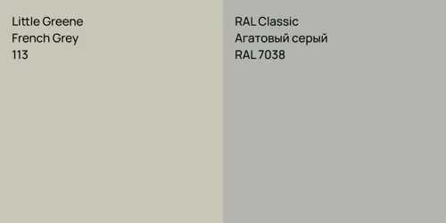 113 French Grey vs RAL 7038 Агатовый серый