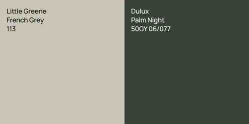 113 French Grey vs 50GY 06/077 Palm Night