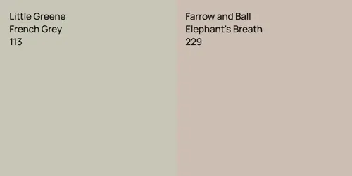 113 French Grey vs 229 Elephant's Breath