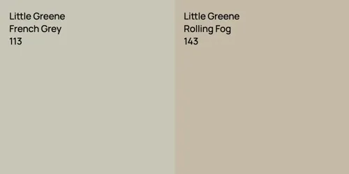 113 French Grey vs 143 Rolling Fog