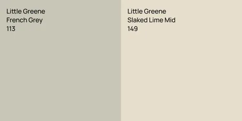 113 French Grey vs 149 Slaked Lime Mid
