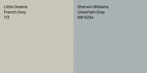 113 French Grey vs SW 6234 Uncertain Gray