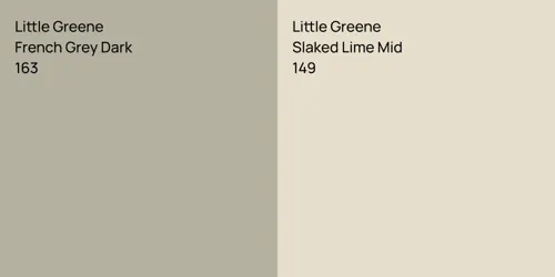 163 French Grey Dark vs 149 Slaked Lime Mid