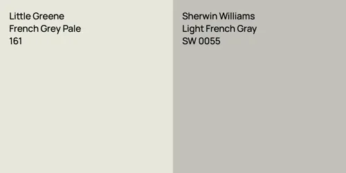 161 French Grey Pale vs SW 0055 Light French Gray